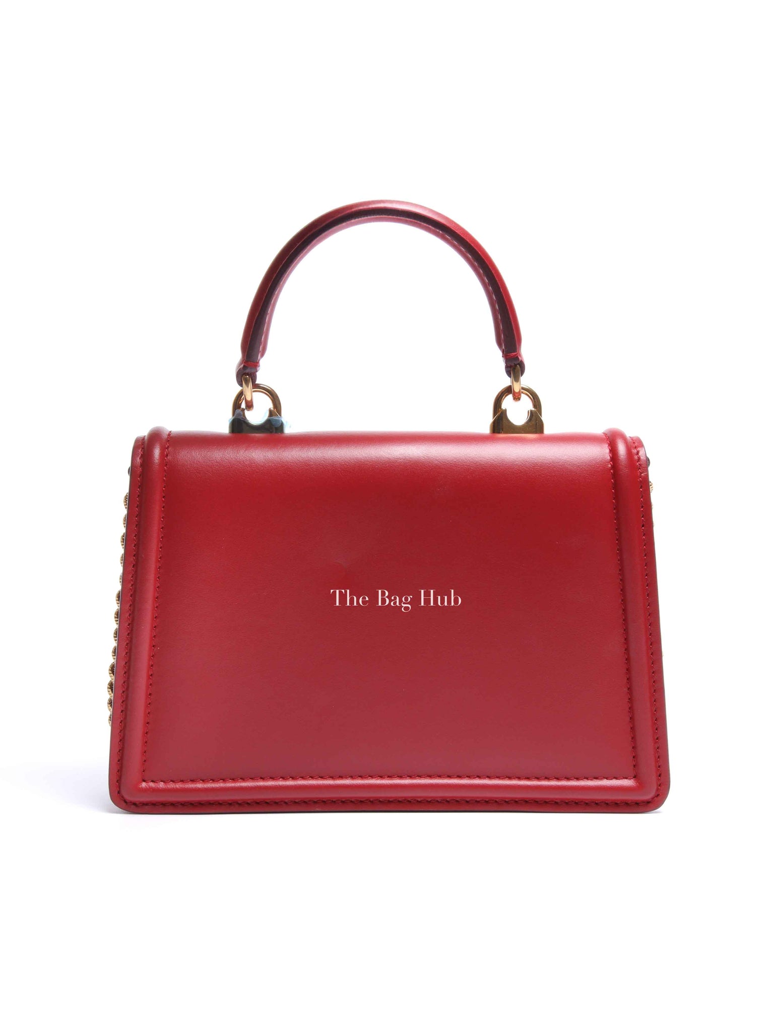 Dolce & Gabbana Red Smooth Calfskin Devotion Small Crossbody Bag