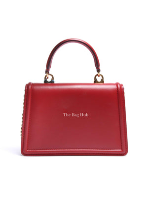 Dolce & Gabbana Red Smooth Calfskin Devotion Small Crossbody Bag
