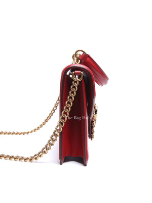 Dolce & Gabbana Red Smooth Calfskin Devotion Small Crossbody Bag