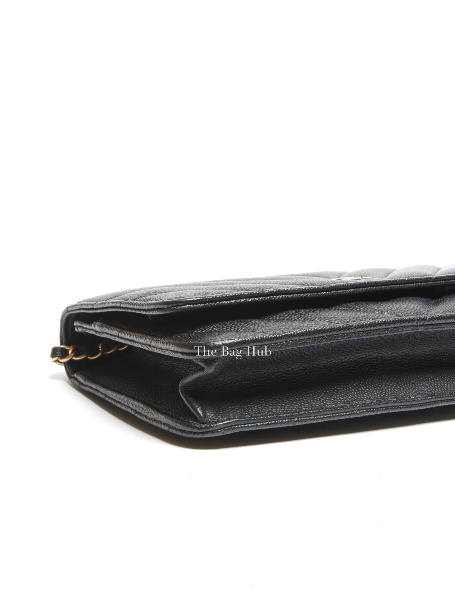 Chanel Black Chevron Caviar Classic WOC GHW