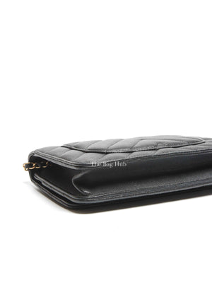 Chanel Black Chevron Caviar Classic WOC GHW