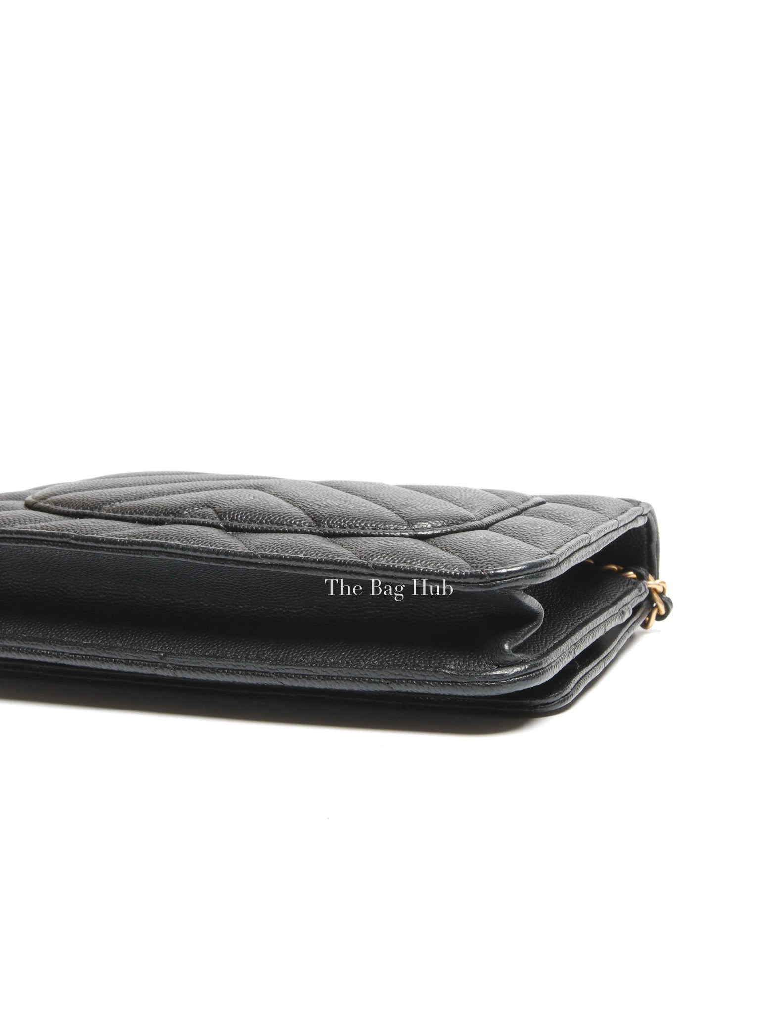 Chanel Black Chevron Caviar Classic WOC GHW