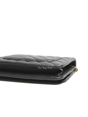 Chanel Black Chevron Caviar Classic WOC GHW