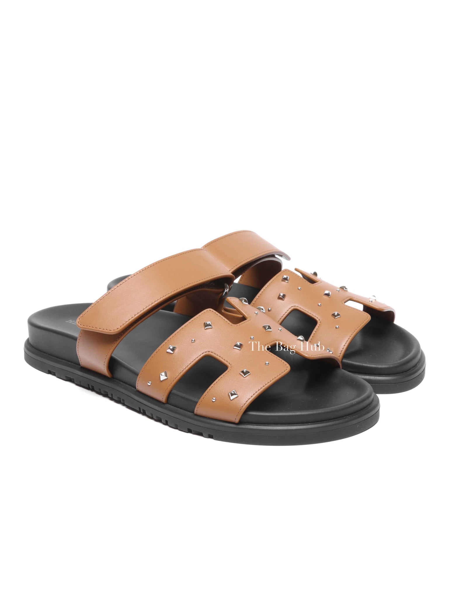Hermes Naturel Calfskin Chypre Sandals Size 38