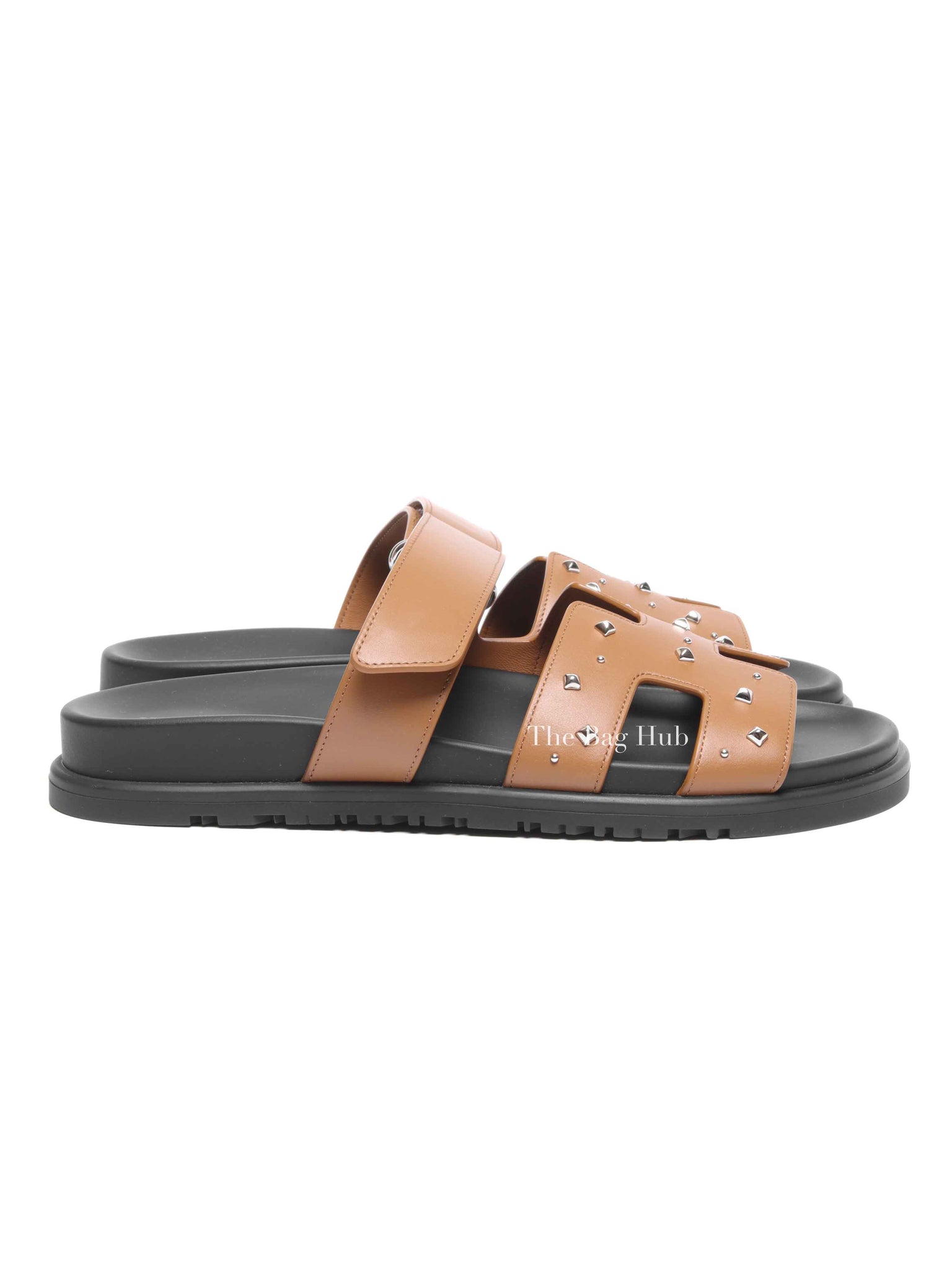 Hermes Naturel Calfskin Chypre Sandals Size 38