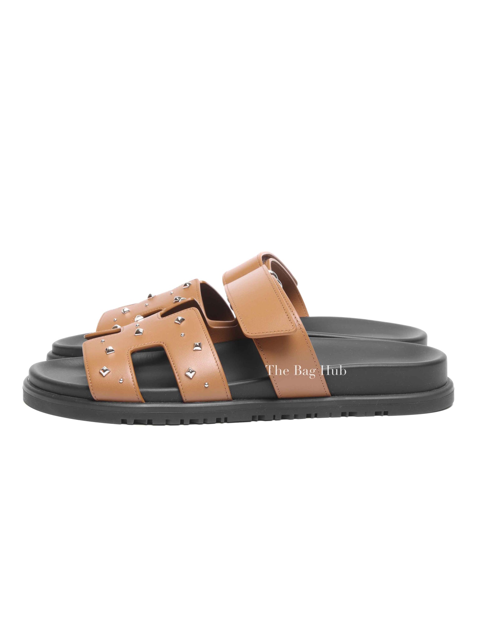 Hermes Naturel Calfskin Chypre Sandals Size 38