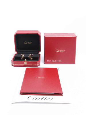 Cartier Yellow White Gold 18k Loop Trinity Earrings