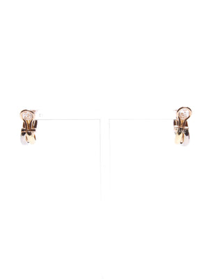 Cartier Yellow White Gold 18k Loop Trinity Earrings