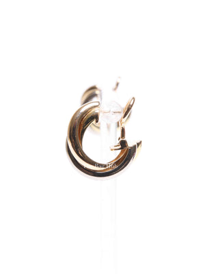 Cartier Yellow White Gold 18k Loop Trinity Earrings