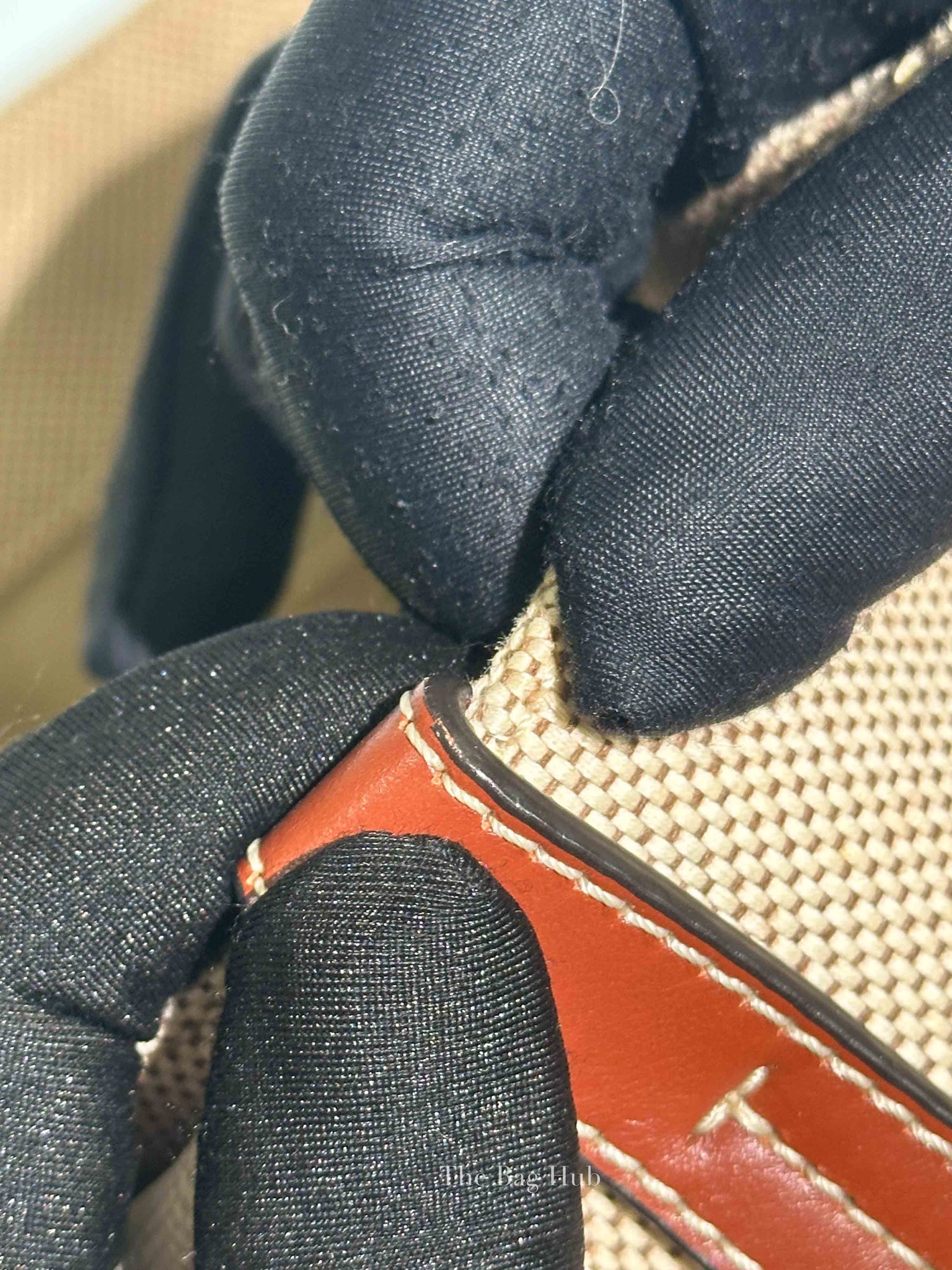 Chloe Brown Linen Canvas Medium Woody Tote Bag