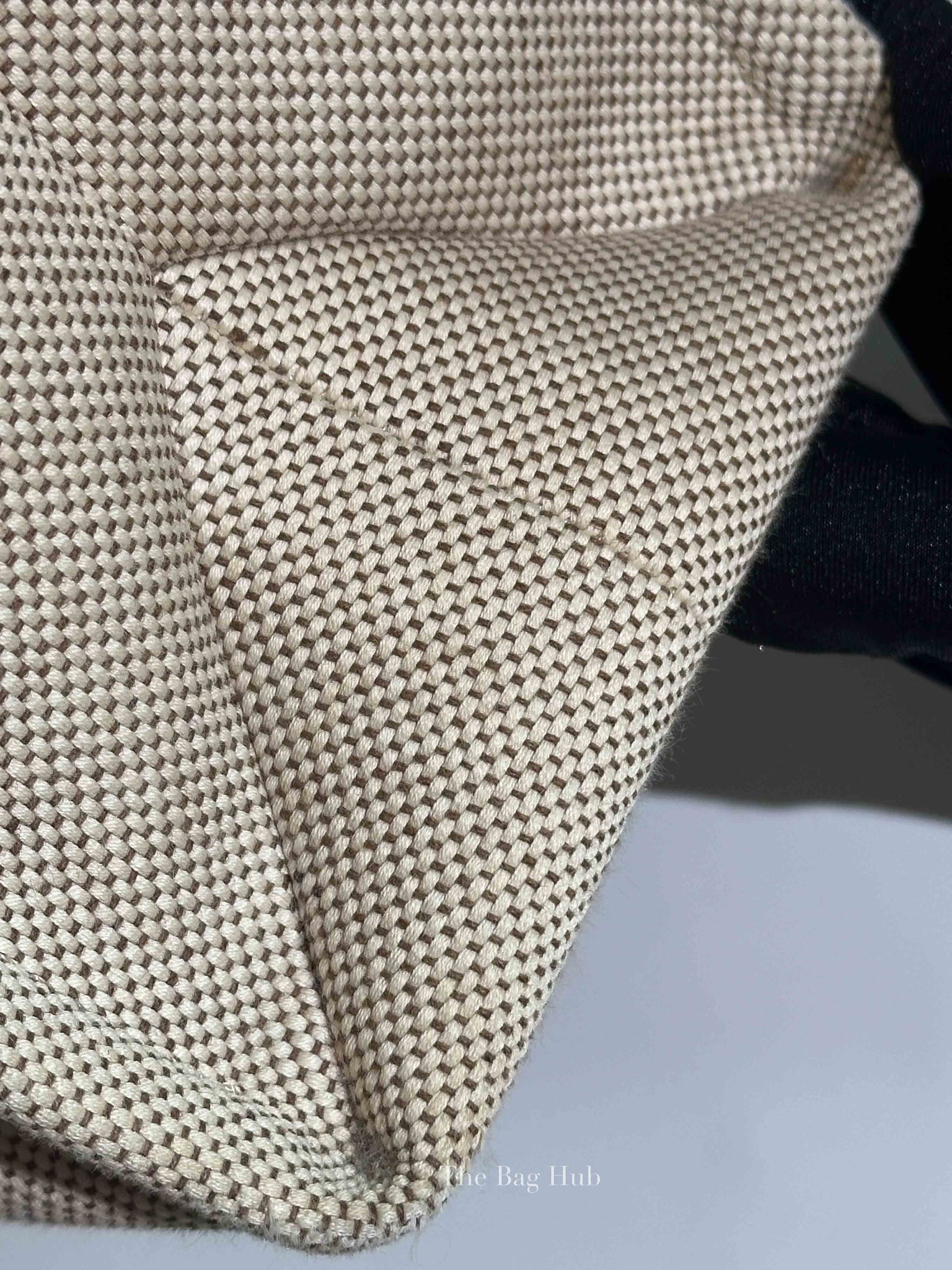 Chloe Brown Linen Canvas Medium Woody Tote Bag