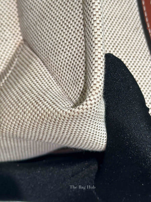 Chloe Brown Linen Canvas Medium Woody Tote Bag
