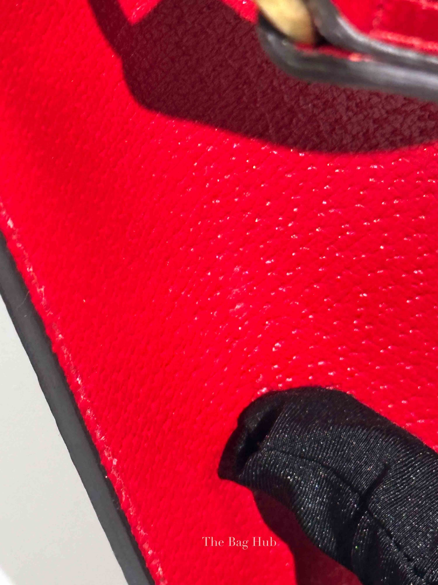 Gucci Red Grained Calfskin Web Medium Animalier Top Handle Tote Bag