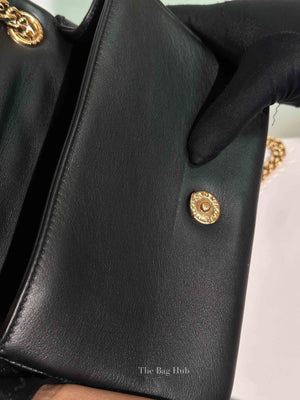 Bvlgari Black Calfskin Matelasse Small Serpenti Cabochon Shoulder Bag