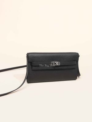 Hermes Black Epsom Kelly Wallet To Go PHW
