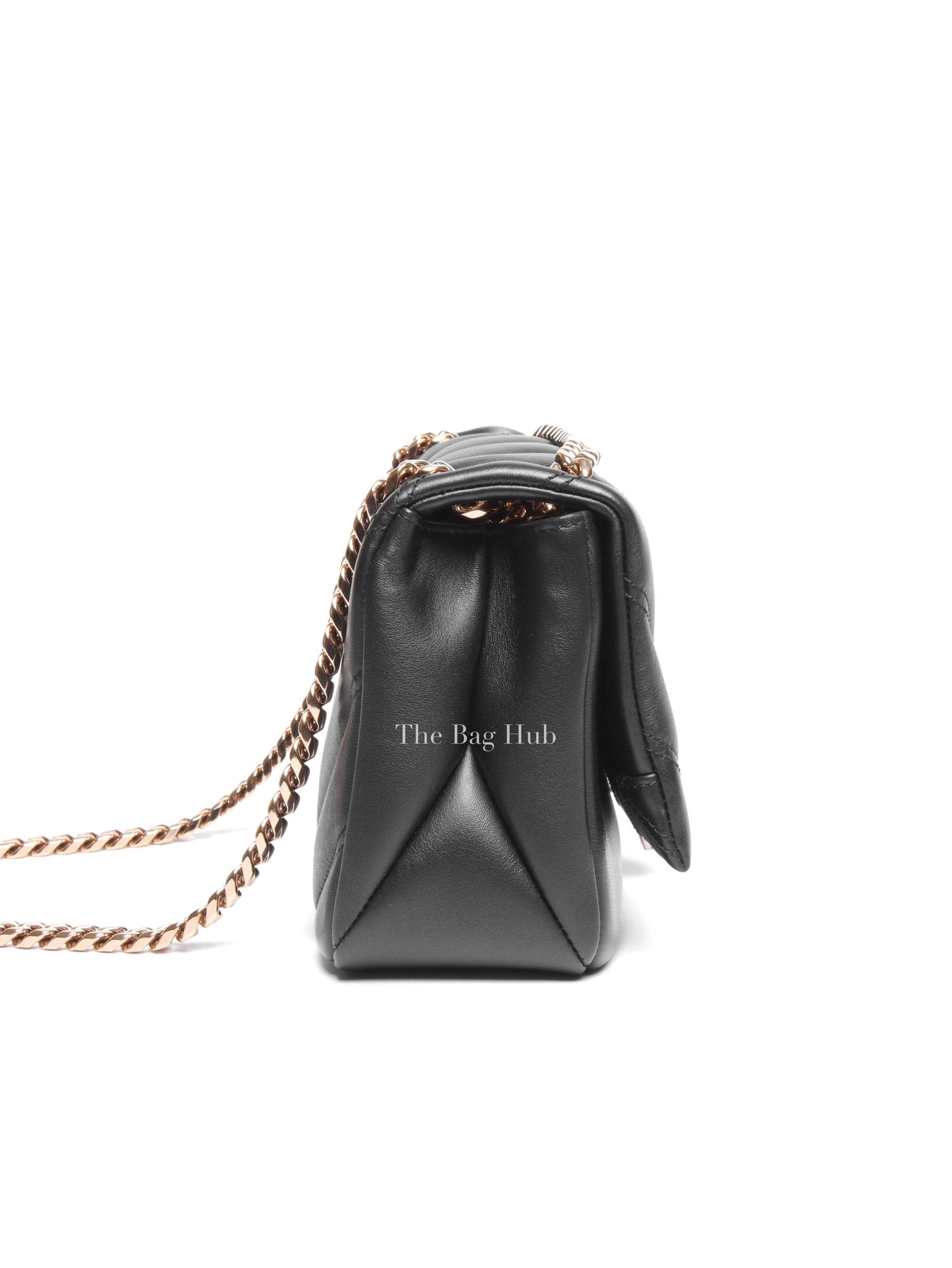 Bvlgari Black Calfskin Matelasse Small Serpenti Cabochon Shoulder Bag