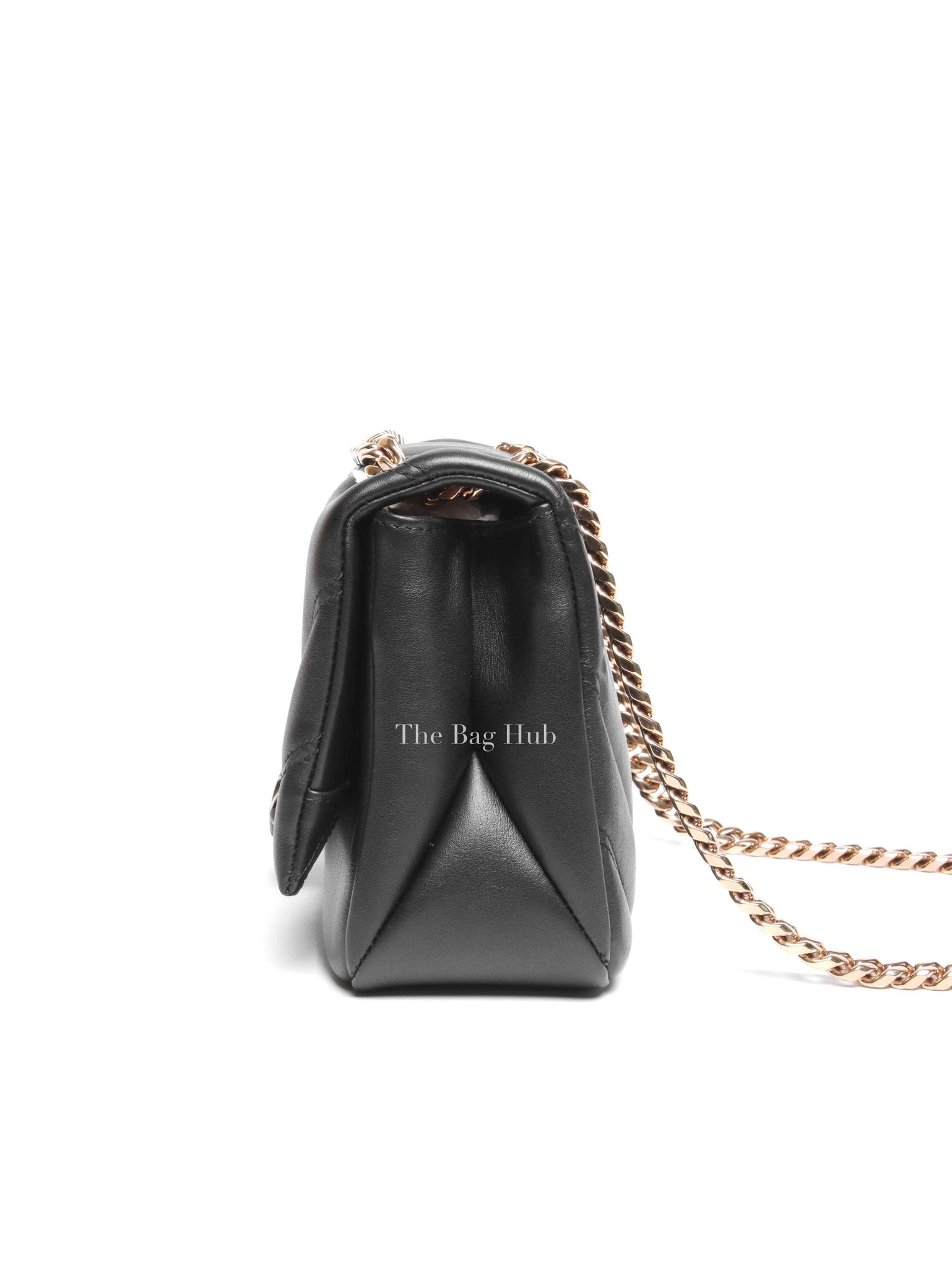Bvlgari Black Calfskin Matelasse Small Serpenti Cabochon Shoulder Bag