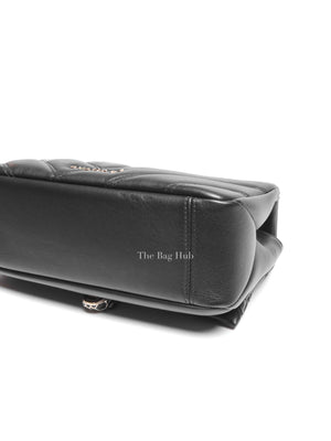 Bvlgari Black Calfskin Matelasse Small Serpenti Cabochon Shoulder Bag
