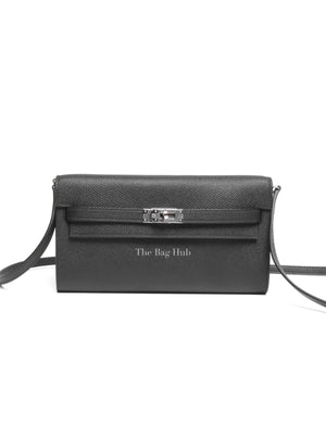 Hermes Black Epsom Kelly Wallet To Go PHW