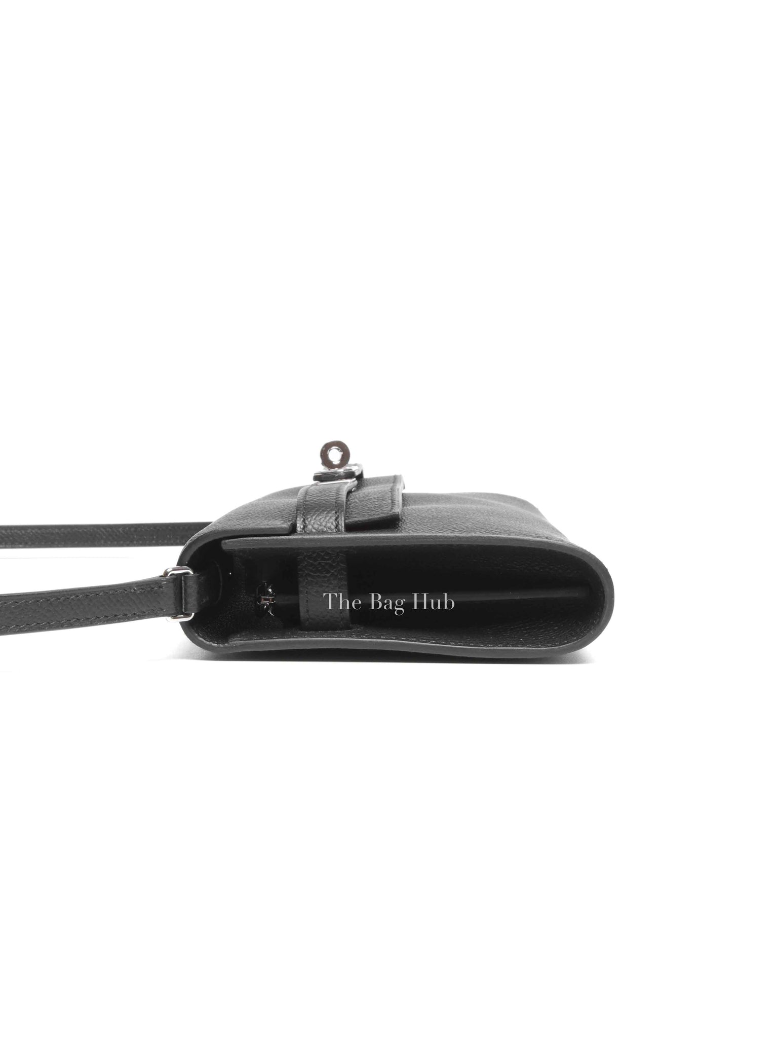 Hermes Black Epsom Kelly Wallet To Go PHW