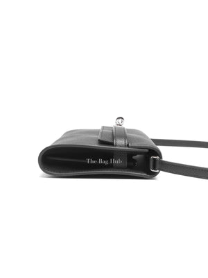 Hermes Black Epsom Kelly Wallet To Go PHW