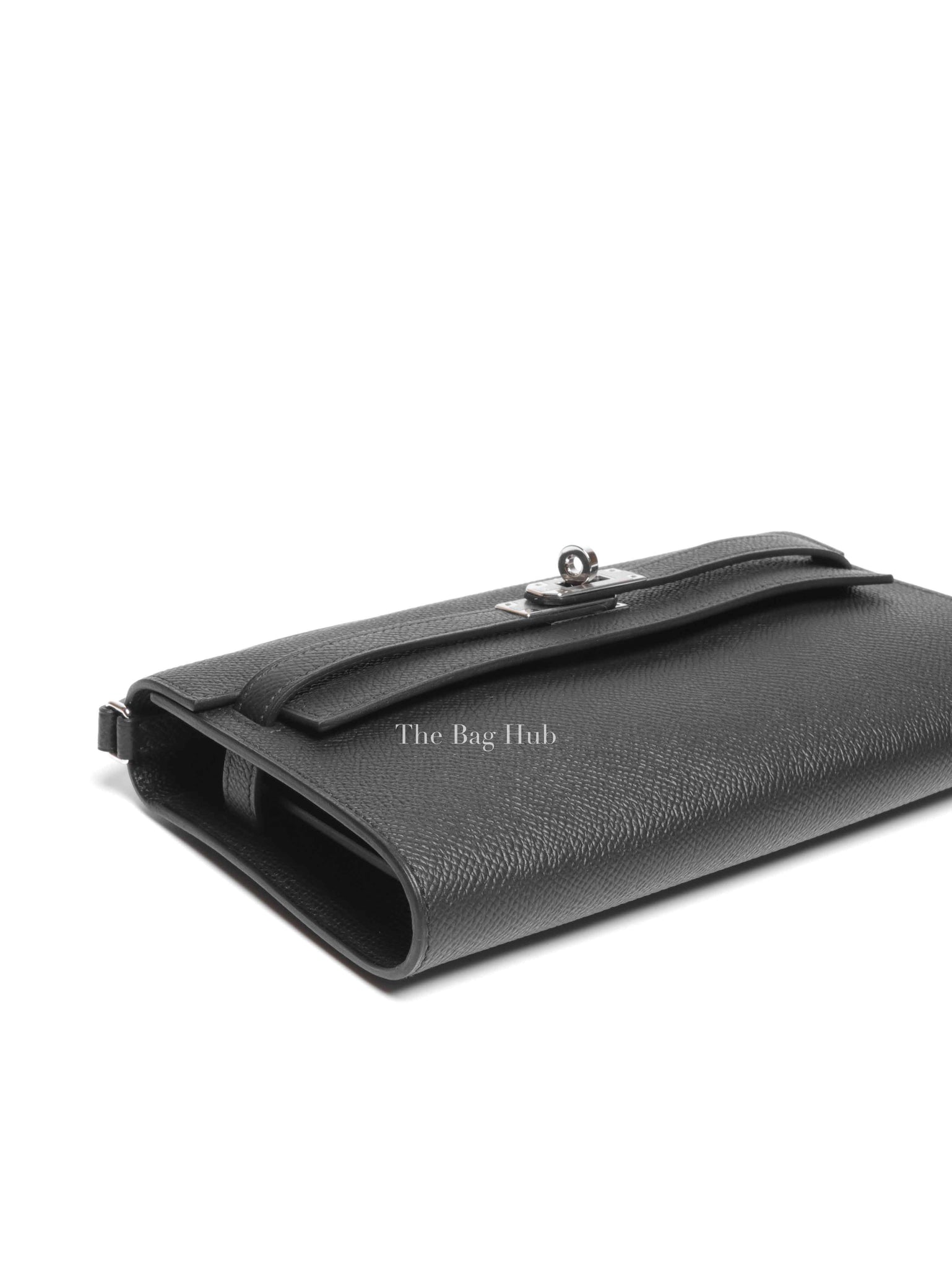 Hermes Black Epsom Kelly Wallet To Go PHW