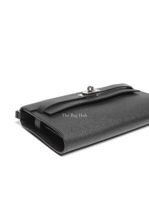 Hermes Black Epsom Kelly Wallet To Go PHW
