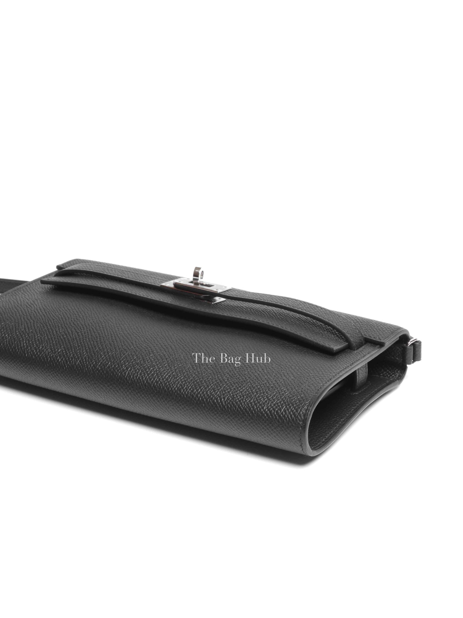Hermes Black Epsom Kelly Wallet To Go PHW