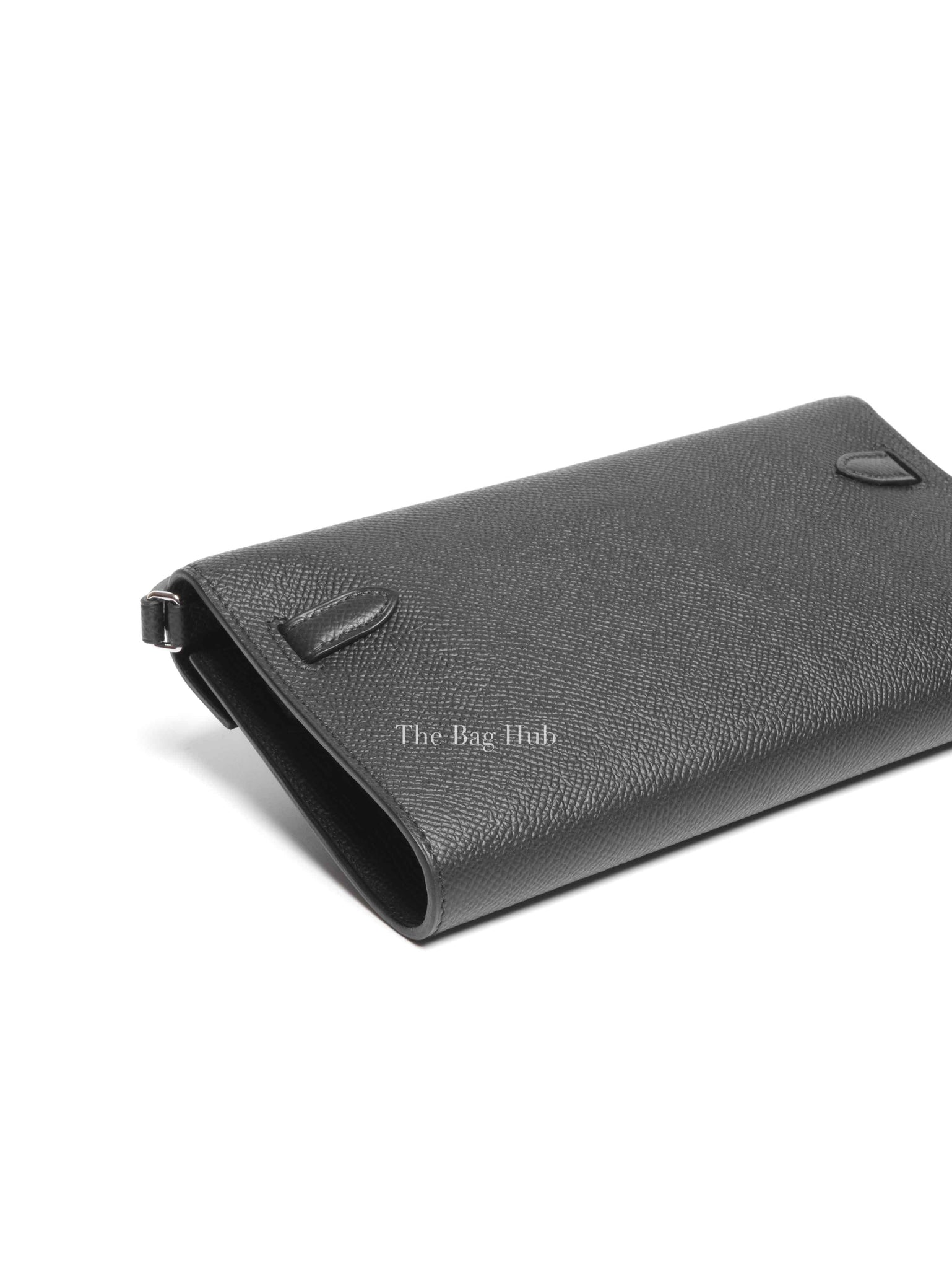 Hermes Black Epsom Kelly Wallet To Go PHW