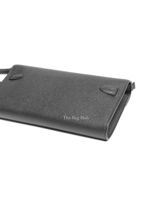 Hermes Black Epsom Kelly Wallet To Go PHW
