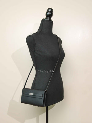 Hermes Black Epsom Kelly Wallet To Go PHW