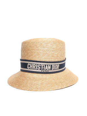 Dior Natural Straw Bucket Hat Size 59