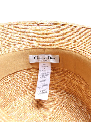 Dior Natural Straw Bucket Hat Size 59