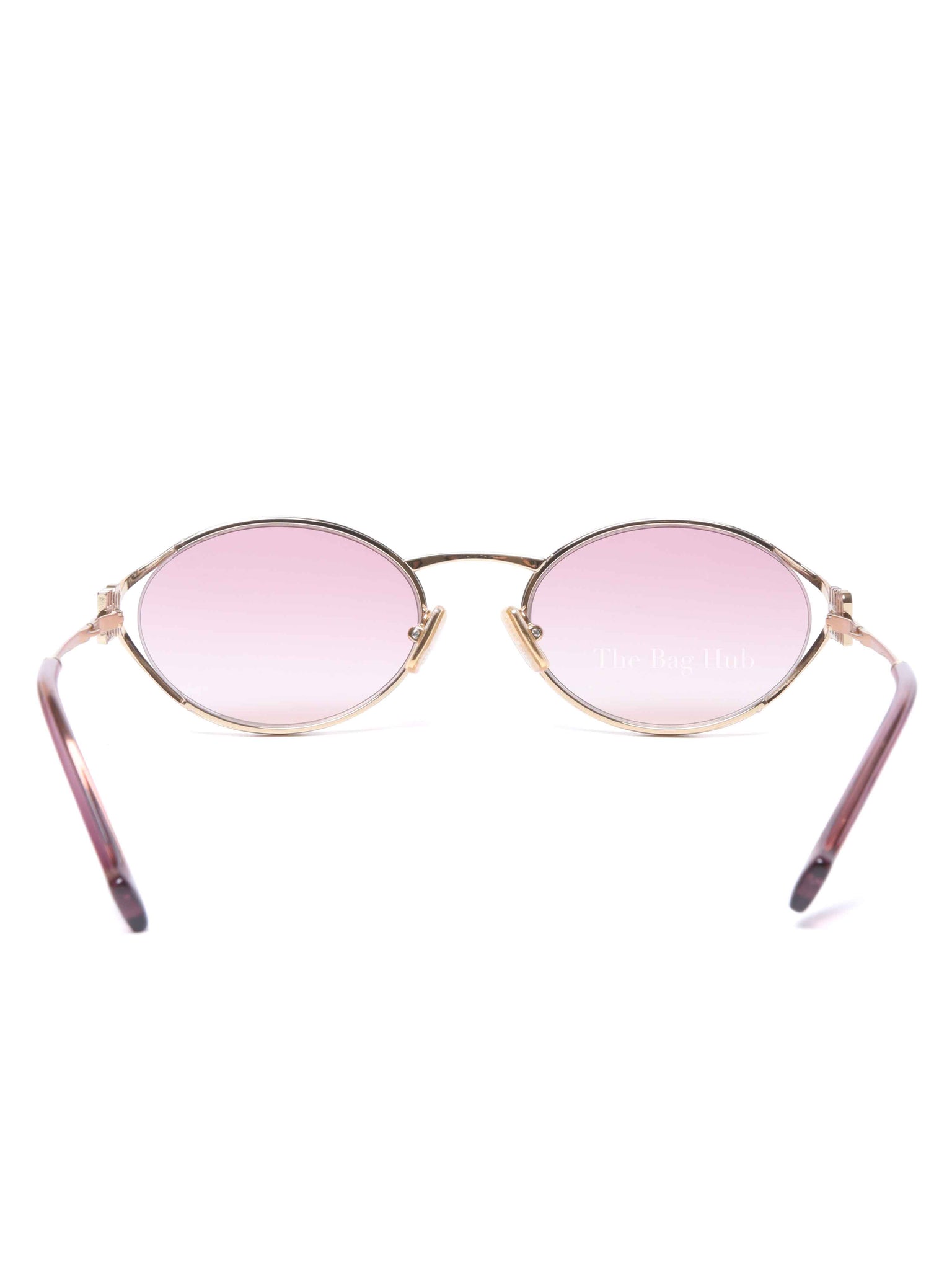 Miu Miu Rose Gold Lenses Logo Sunglasses