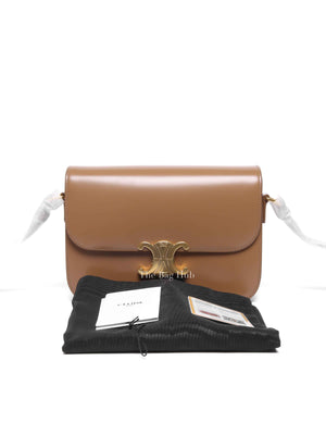 Celine Bronze Leather Classic Triomphe Shoulder Bag