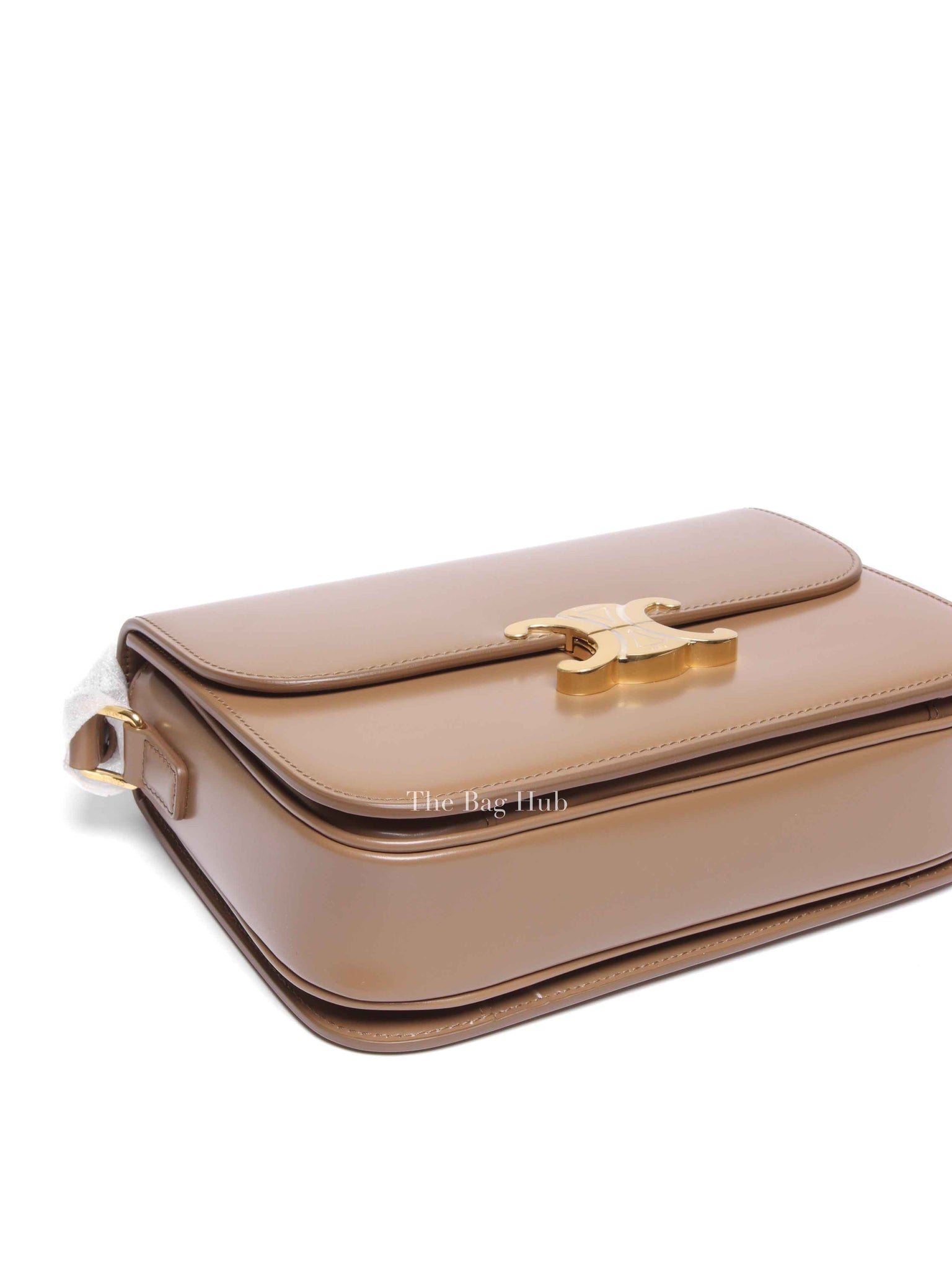 Celine Bronze Leather Classic Triomphe Shoulder Bag