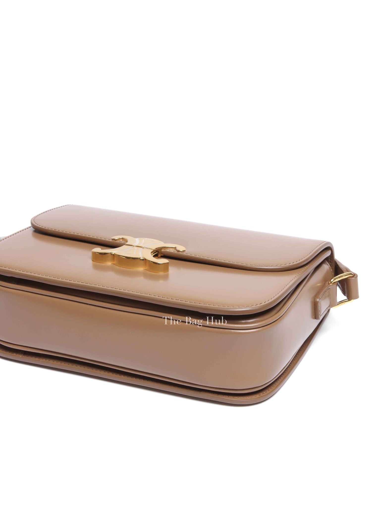 Celine Bronze Leather Classic Triomphe Shoulder Bag