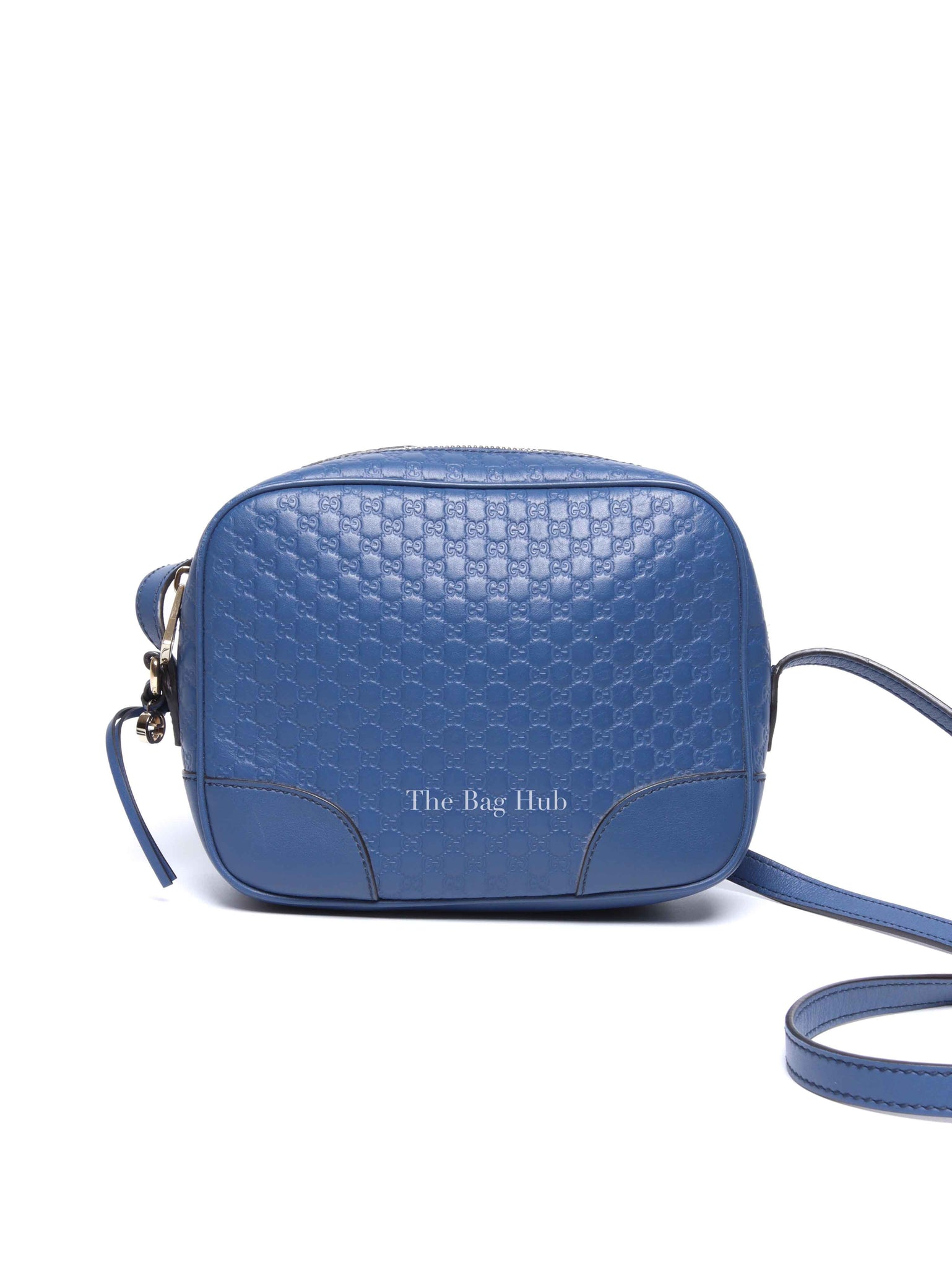 Gucci Blue Soft Microguccissima Mini Bree Camera Bag