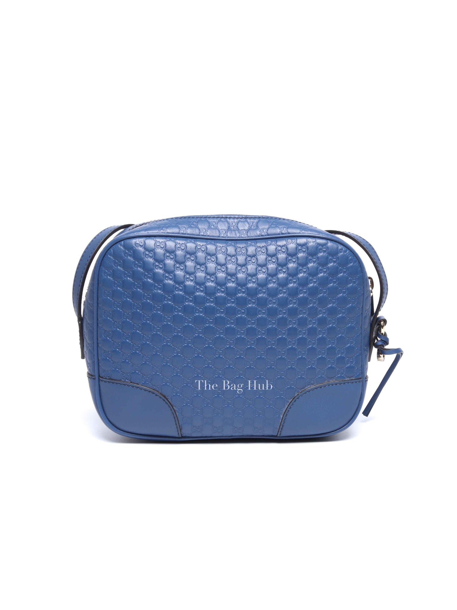 Gucci Blue Soft Microguccissima Mini Bree Camera Bag