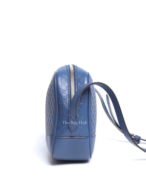 Gucci Blue Soft Microguccissima Mini Bree Camera Bag