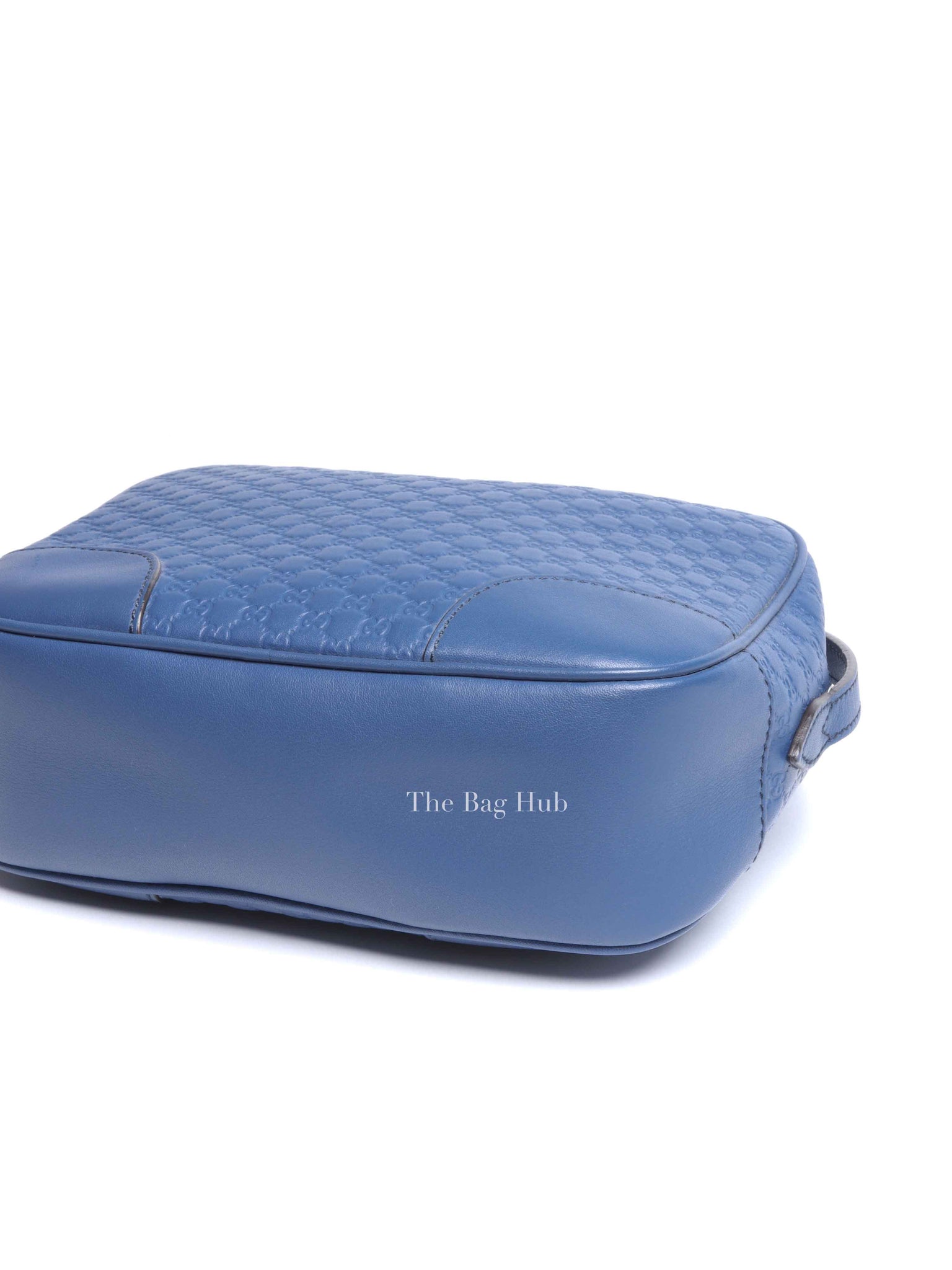 Gucci Blue Soft Microguccissima Mini Bree Camera Bag
