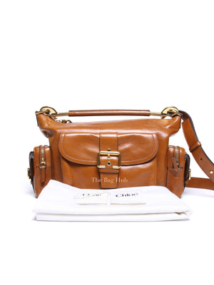 Chloe Clay Brown Buffalo Leather Double Carry Medium Bag