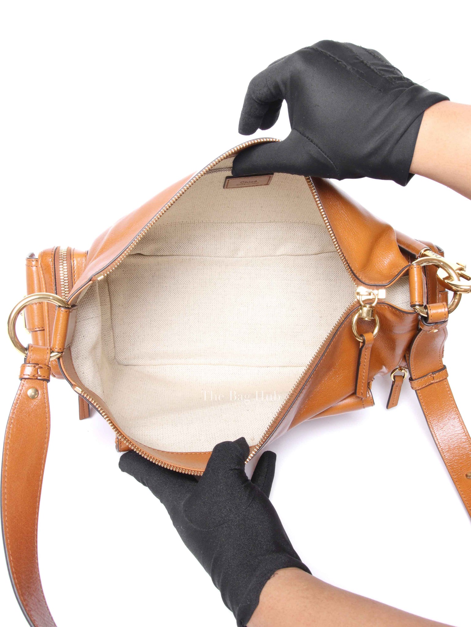 Chloe Clay Brown Buffalo Leather Double Carry Medium Bag