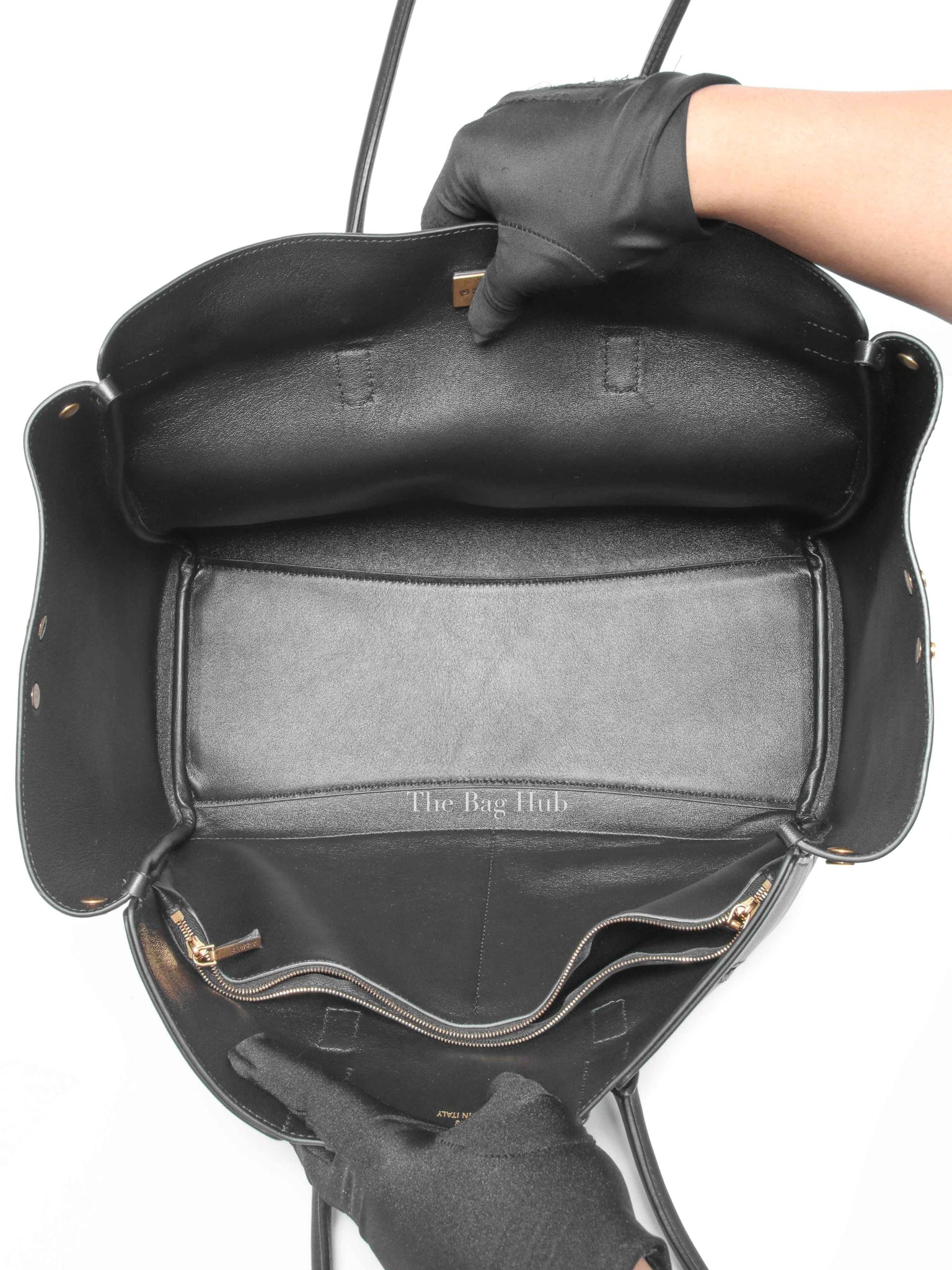 Balenciaga Black Leather Women's Bel Air Carry All Medium Bag