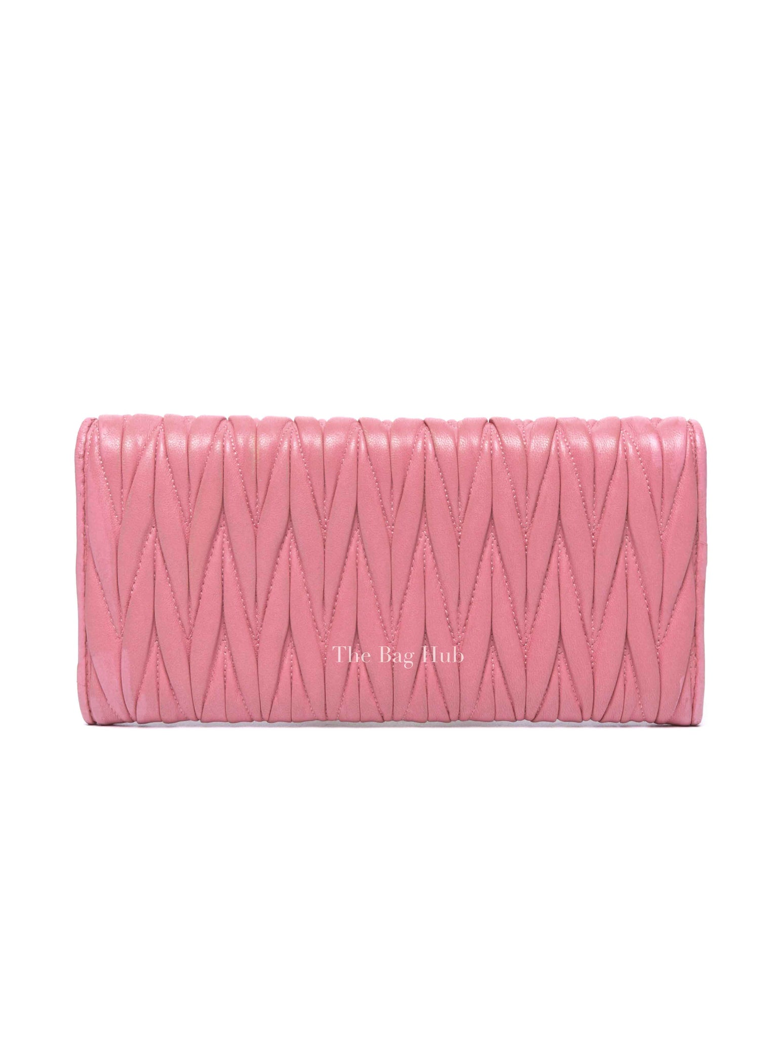 Miu Miu Geranio Leather Matelasse Long Walllet