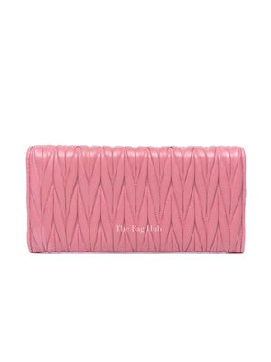 Miu Miu Geranio Leather Matelasse Long Walllet