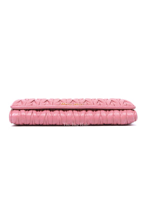 Miu Miu Geranio Leather Matelasse Long Walllet