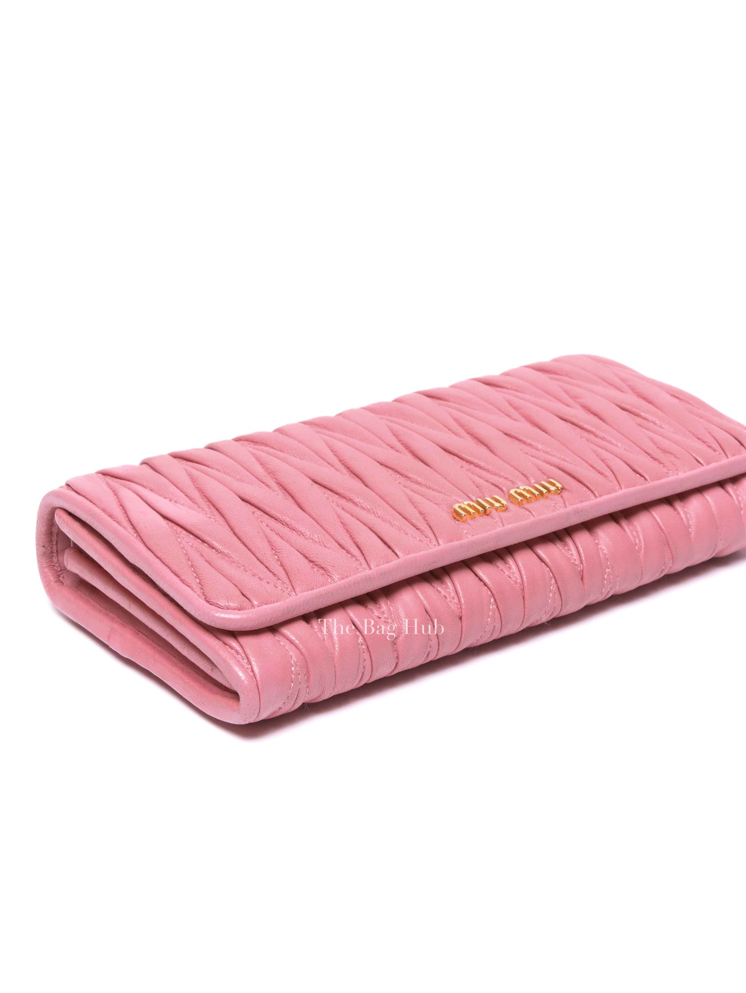 Miu Miu Geranio Leather Matelasse Long Walllet