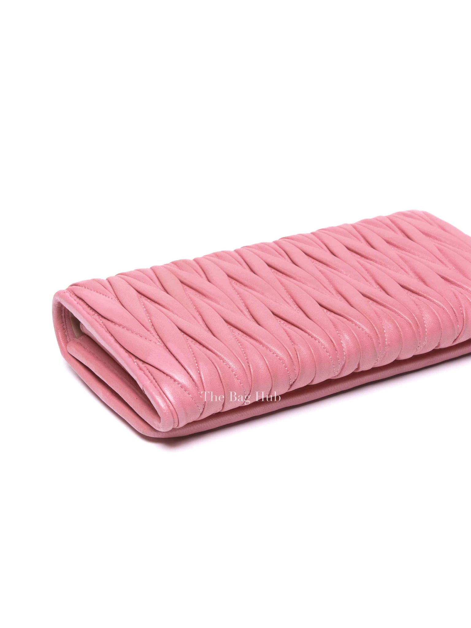 Miu Miu Geranio Leather Matelasse Long Walllet
