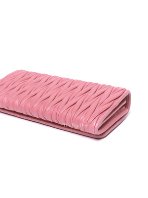 Miu Miu Geranio Leather Matelasse Long Walllet